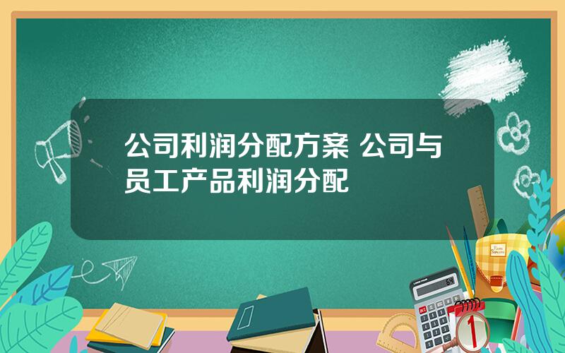 公司利润分配方案 公司与员工产品利润分配